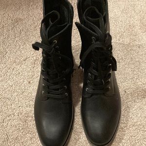 Lucky Brand black combat boots